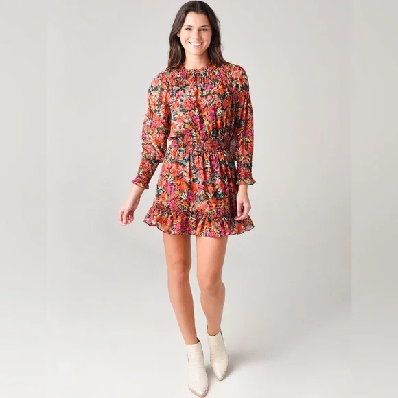misa los angeles lorena mini floral chiffon dress Misa Los Angeles Lorena Dress